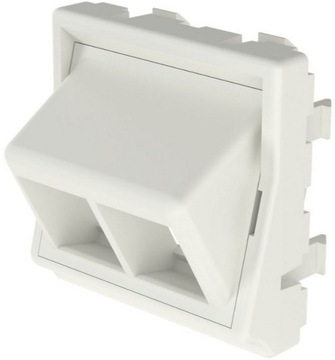 PŁYTA CZOŁOWA KĄTOWA ADAPTER MOSAIC 45x45 2x KEYSTONE PANDUIT NETKEY