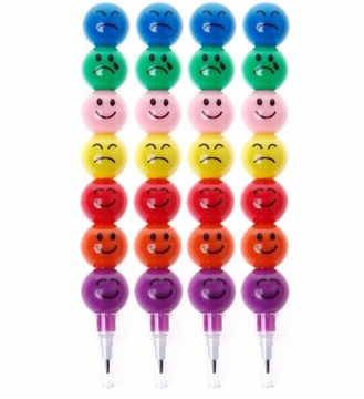 КАРАНДАШ мотивационные смайлы разноцветные 7 карандашей в 1