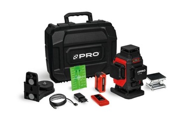 Laser krzyżowy zielony PRO AQ4DG 4x360 ZESTAW PLUS