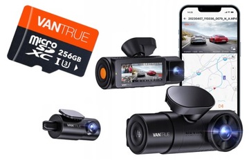 REJESTRATOR VANTRUE N4 PRO 3CH 3 KAMERY + 256GB