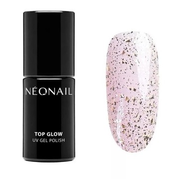NEONAIL Top Hybrydowy GLOW GOLD FLAKES 7,2 ml