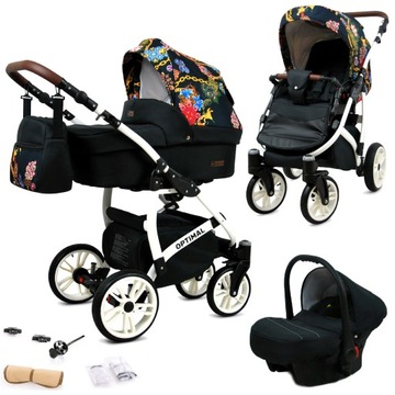 Wózek 3w1 dziecięcy spacerówka BabyLux OPTIMAL ALU