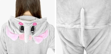 KOSTIUM ONESIE KIGURUMI CIEPŁA PIŻAMA JEDNOCZĘŚCIOWA ZAPINANA ZAMEK DRES M