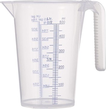 MIARKA Z POLIPROPYLENU POJEMNOŚĆ NOMINALNA 1L PRZEZROCZYSTA PRESSOL