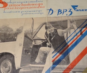 Prospekt Fiat 125p Instrukcja użycia i montażu pasa bezpieczeństwa