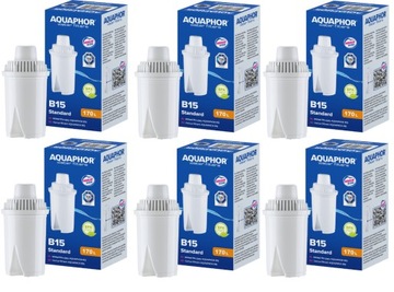 6x Filtr do wody AQUAPHOR wkład filtrujący B15