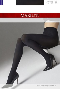 RAJSTOPY KRYJĄCE Marilyn 50 DEN 3D r. 3XL/4XL PLUS SIZE