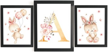INITIALS Набор из 3-х детских постеров Кролик А3