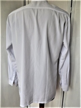 Koszula męska klasyczna biała gładka połysk XL