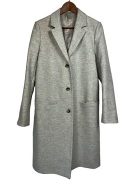 COS Классическое ШЕРСТЯНОЕ ПАЛЬТО КАШЕМИРОВЫЙ СЕРЫЙ-L