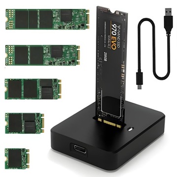 Stacja dokująca dysków M.2 NVME adapter SSD M2 dysk SATA USB 3.1 Plug&Play