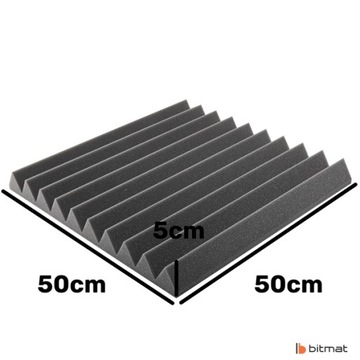 Absorber akustyczny mata wygłuszająca klin pianka na ścianę do studio 1m2