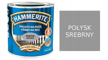 HAMMERITE FARBA NA RDZĘ SREBRNY POŁYSK 0,7L