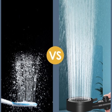 ZESTAW SŁUCHAWKA PRYSZNICOWA 5 TRYBÓW REGULOWANY WYSOKOCIŚNIENIOWA+1.5M WĄŻ