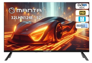 Manta 32LHN124E 32-дюймовый безрамочный светодиодный телевизор HD DVB-T2, 60 Гц