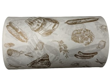 Papier do pakowania wędlin na rolce 10kg / 35 cm nadruk ozdobny