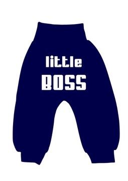 Spodnie bawełniane bezuciskowe LITTLE BOSS 92