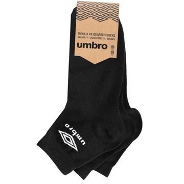 UMBRO Skarpety Quarter 3 pary CZARNE 35/38