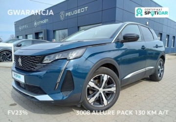 Peugeot 3008 II Crossover Facelifting  1.2 PureTech 130KM 2022 Peugeot 3008 16 Allure Pack 130KM Automat I wl. GWARANCJA FV23