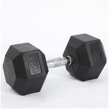 Hantle gumowane powlekane ciężarek 30 kg SIŁOWNIA CROSSFIT HANTLA ZE STALI