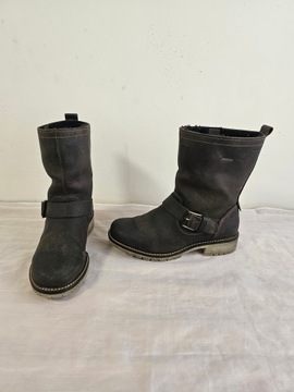 Buty niskie kozaki saszki skórzane ECCO Hydromax r. 37 wkł 24 cm