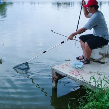 Podbierak Wędkarski Do Ryb Składany Teleskpowy Aluminiowy 212 cm Siatka