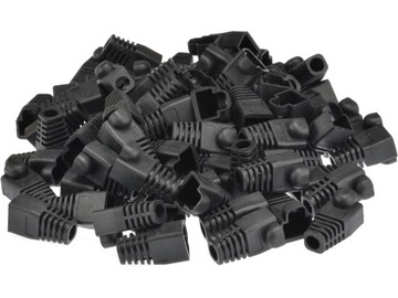NEKU Osłonka gumowa do wtyku RJ45 czarna 100szt.