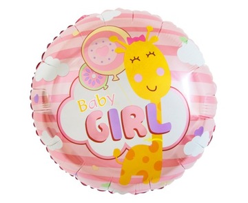 Balon foliowy Baby girl Dziewczynka Narodziny 45cm