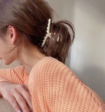 Шпилька, застежка, застежка, зубцы, челюсть, матовая черная, большая, длинная