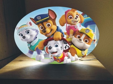 Настенный светильник PAW PATROL, пульт дистанционного управления, опционально