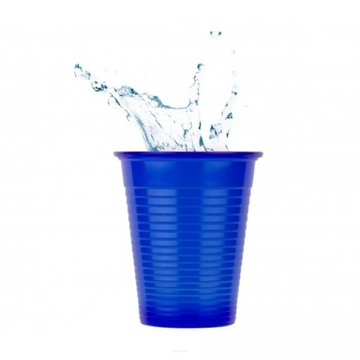 KUBKI PLASTIKOWE GRANATOWE 200ml PS (100) REDPLAST