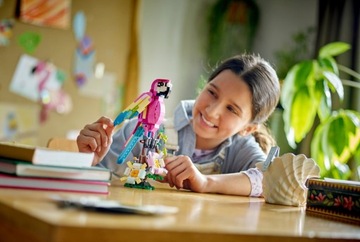 НАБОР LEGO CREATOR 3IN1 ЭКЗОТИЧЕСКИЙ РОЗОВЫЙ ПОПУГАЙ ЛЯГУШКА-ПОПУГАЙ 31144