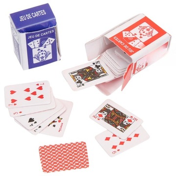 MINIATUROWE KARTY DO GRY ZABAWKA DLA DZIECI