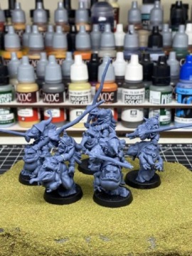 Лягушачьи всадники болотных гоблинов - Highlands Miniatures Oldhammer Cavalry 5x