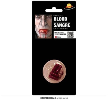 KAPSUŁKA Z KRWIĄ 6 SZT. SZTUCZNA KREW HALLOWEEN