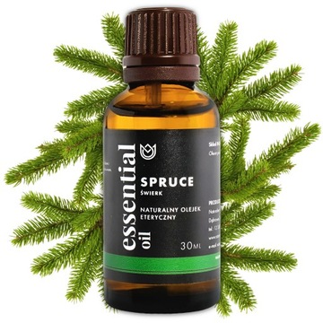 Olejek eteryczny ŚWIERK 100% naturalny Olejki PREMIUM Aromaterapia 30 ml