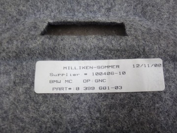 OBUDOWA ŚCIANY TAPICERKA BAGAŻNIKA BMW Z3