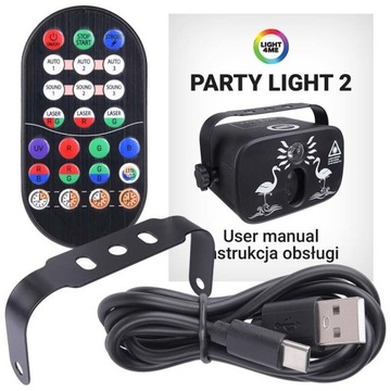 СВЕТОДИОДНЫЙ СВЕТ МУЛЬТИФЕКТНЫЙ ДИСКО ОСВЕЩЕНИЕ ДЛЯ ВЕЧЕРИНКИ RGB ЛАЗЕР + ДИСТАНЦИОННОЕ УПРАВЛЕНИЕ