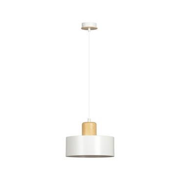 LAMPA WISZĄCA EMIBIG TORIN 1047/1 DREWNO / BIAŁY