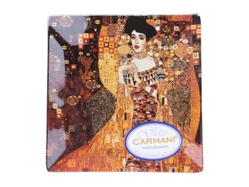 Talerz dekoracyjny talerzyk deserowy G. Klimt Adela 13 x 13 cm ozdobny