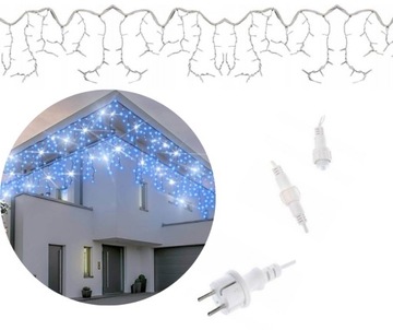 SOPLE GIRLANDA KURTYNA 500 LED BŁĘKITNE + FLASH