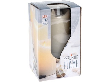 CREAM Восковая светодиодная свеча с ТАЙМЕРОМ - 15 x 7,5 см