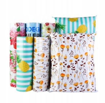 курьерская фольга фольга 25,5см х 37см + 4 см ЦВЕТЫ ПАСТЕЛЬ 100 шт.