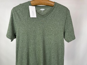 T-shirt męski bawełniany zielony melanż basic OLD NAVY r. M Tall