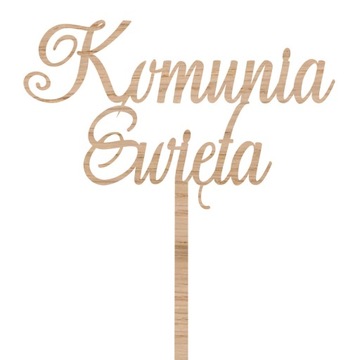 Topper komunia drewniany TKD-6