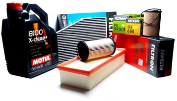 4 FILTRY 5L oleju 5W30 VW TOURAN 1.6TDI CAYB CAYC