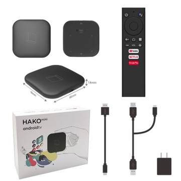 Сертифицированная Smart TV приставка Hako Google Netflix Youtube