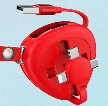 Кабель REWELLED USB-кабель для быстрой зарядки через разъемы microUSB/Lightning/USB-C
