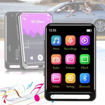 LCD ODTWARZACZ MP3 16GB SPORT BLUETOOTH SŁUCHAWKI, RADIO, MP4 HiFi dotykowy