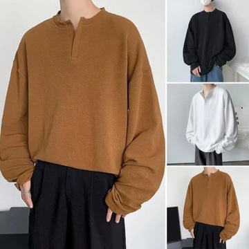 Autumn Fashion loose Sweaters Men Long Sleeve Pull